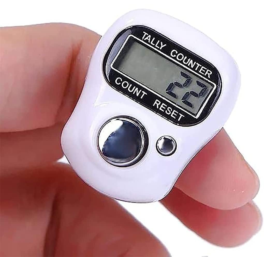 Nyza Electronic Finger Counter, Mini LCD Digital Display Hand Tally Counter 5-Digit Number Count Clicker, Resettable Counters Crochet, Coaching, Lap, Golf, Toddler & Fidget Color May Vary (Pack of 2)