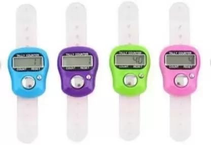 Gadget Deals Pack of 4 Finger Counter- jaap Counter | Jaap mala Counter | mala jaap Counter | Tasbeeh Misbaha Counter-naam jaap -Mantra Jap -Multicolor| jaap Counter Machine -Hindus