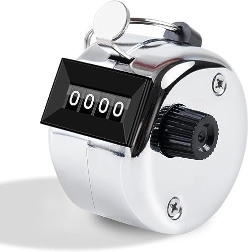 AFPIN- jaap Counter – Metal Hand – Tally Counter -with 4 Digit Display- Clicker Counter | Jaap mala Counter | mala jaap Counter | Tasbeeh Misbaha Counter – for naam jaap