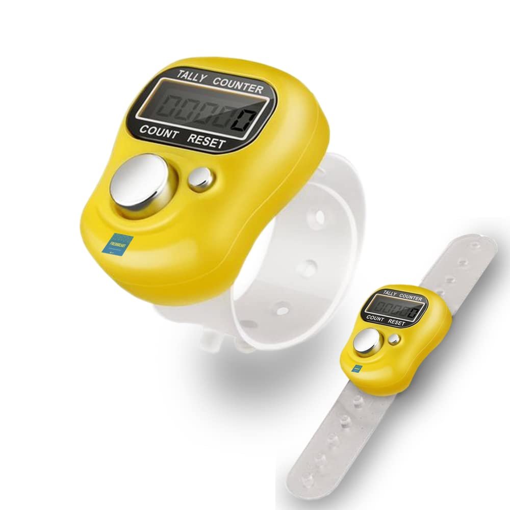 FreshDcart 5-Digit Tally Clicker Counter Finger Clicker Ring Electronic Light Digital Counting Machine for Cricket Umpire and Various Counting Purpose(1Qty, Multicolor,Plastic)