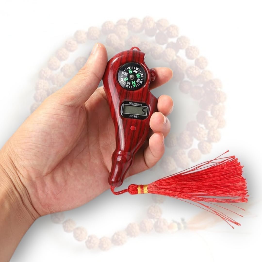 Khotrim Digital Finger Counter For Pooja Meditation Prayer Â– Portable Japa Mala Counting Device, Tally Counter With LCD Display For Chanting, Mindfulness, And Spiritual Practice, Multicolor