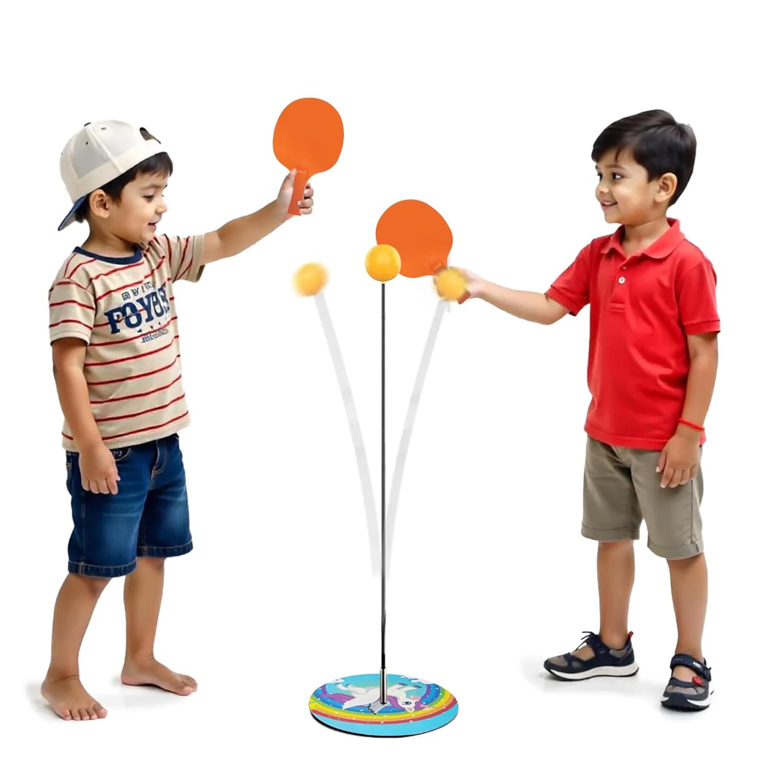 Light Table Tennis Self Training Indoor Gaming 2 Racket & 6 Practice Ping Pong Ball Parent Child Interaction Indoor Toys for Kids Fun Party Game Sports Toy