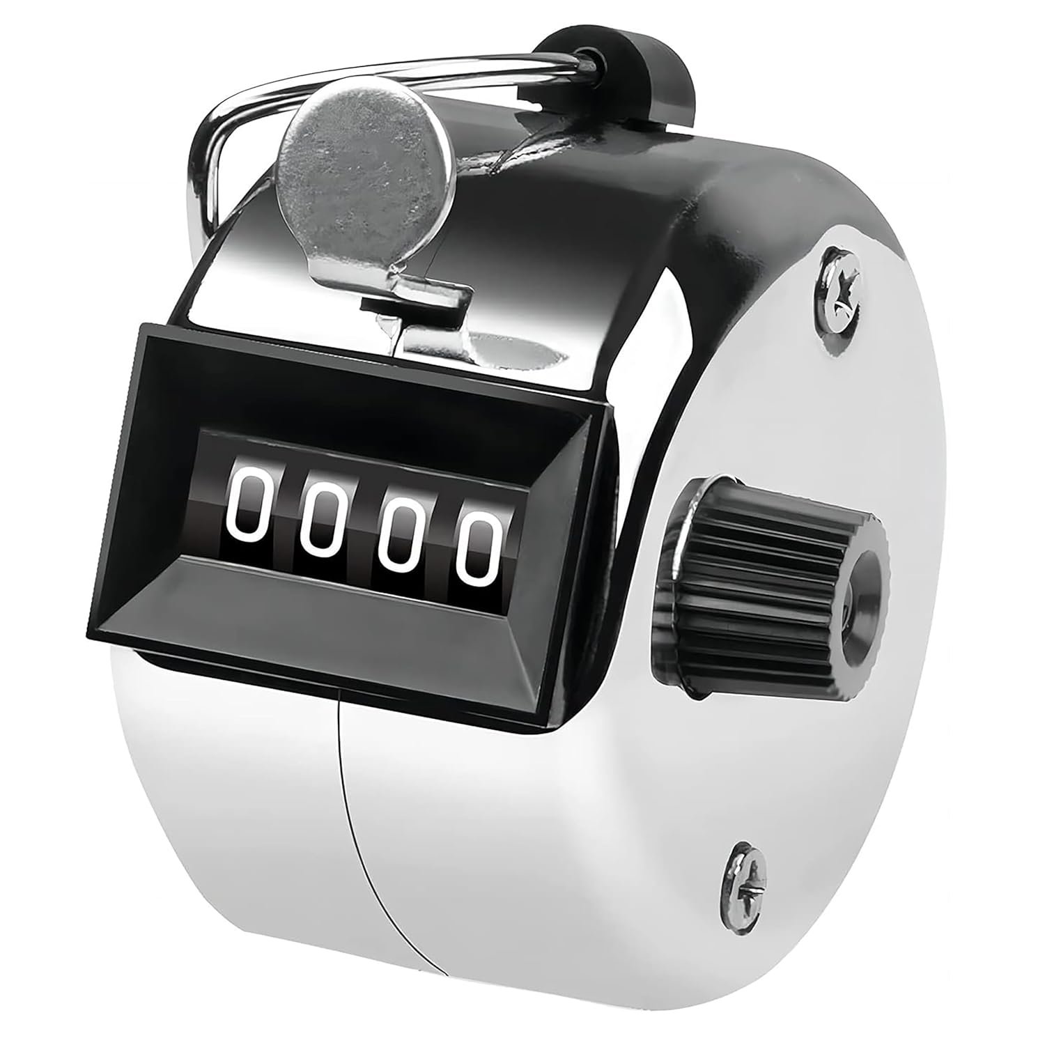 GLUN® Tally Counter, 4-Digit Metal Hand Finger Counter for Jaap Counter, Tasbeeh Counter, Counting, Knitting, Coaching Golf, Lap, Fishing (Pack of 1)