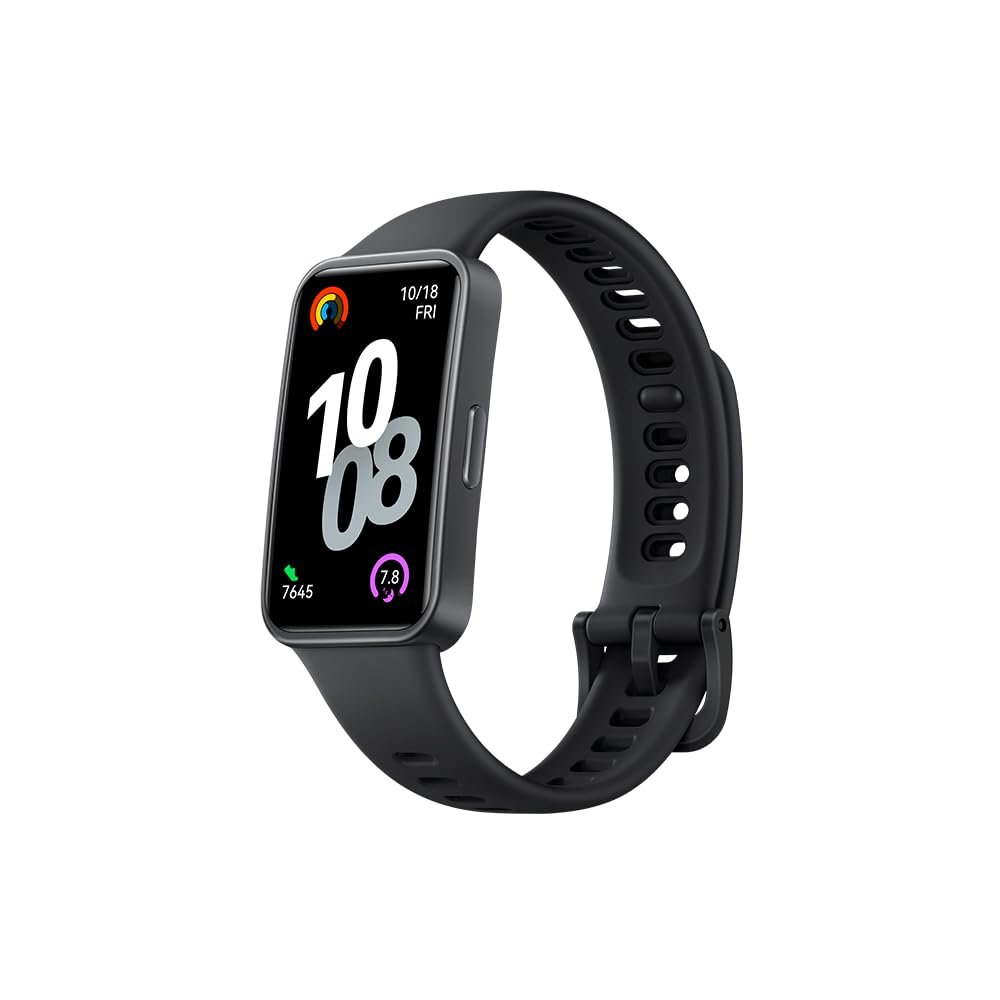 Huawei Band 10 Smartwatch with AI-Powered Fitness Monitoring, Pro-Level Sleep Analysis, Emotional Wellbeing Assistant,Streamlined Metallic Design,Fast Charging,iOS Android (Band 10, Strap Black)
