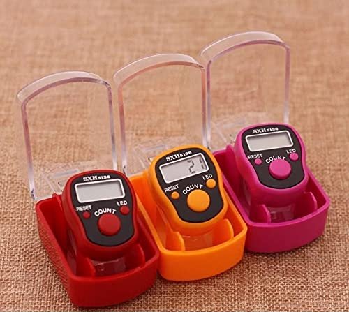 RARE-ZONE Manual Hand Finger Counting Machine, Digital Electronic Tally Counter for Various Counting Purpose Pack of 3 Multicolor