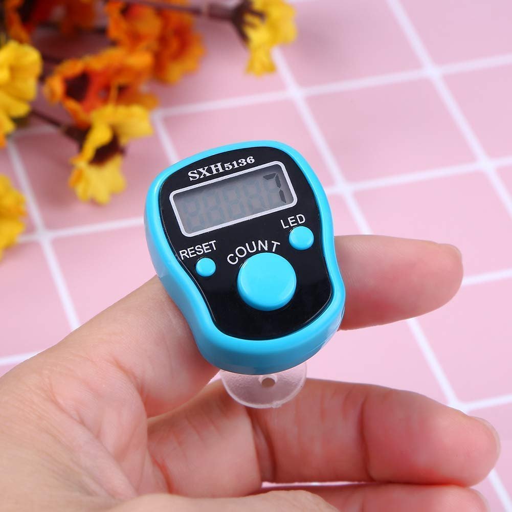 HBD Electronic Digital Tally Finger Counter, God Name Remember Counter, Mantra Jap, Sports Game Cricket Umpire and Various Counting Purpose Machine, 1 Piece (LED)