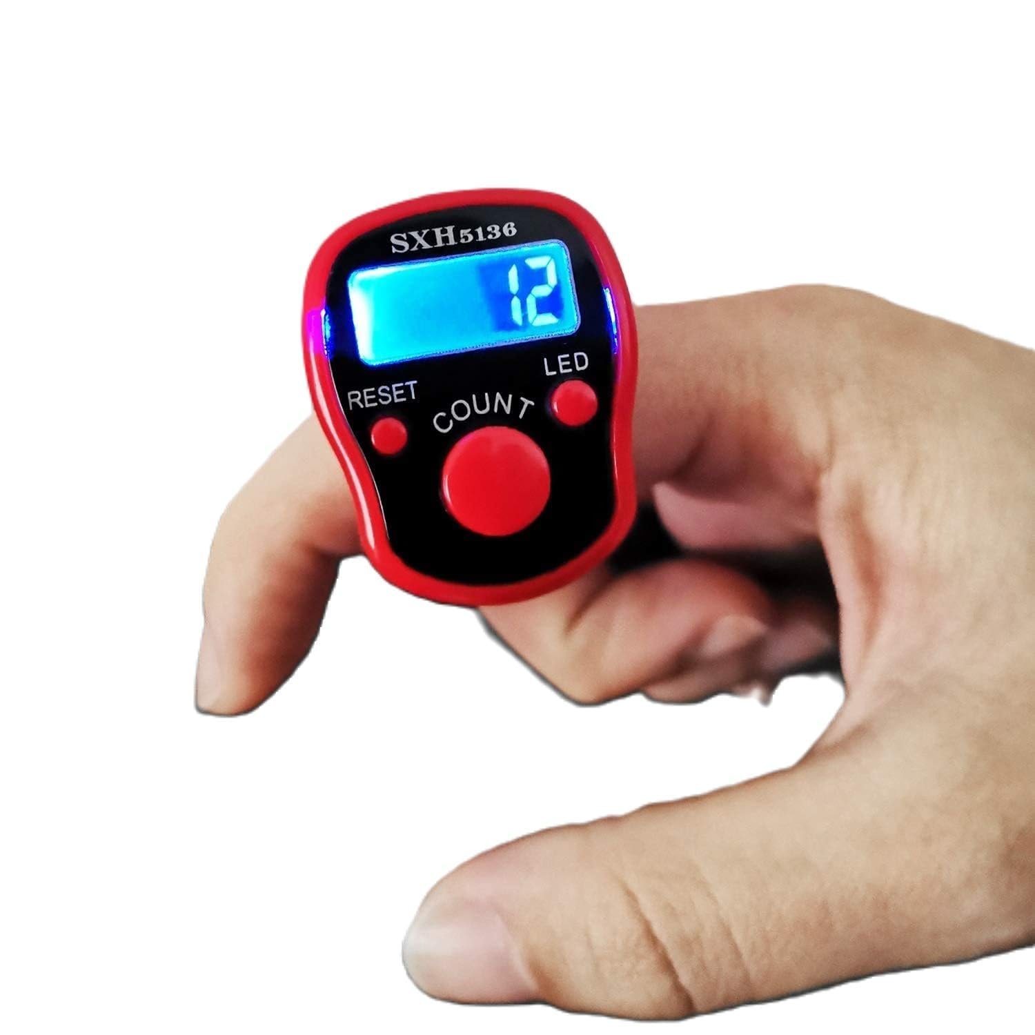 HBD Digital Tasbeeh Hand Tally Counter Finger Ring Digital Counting Machine Counter Tasbeeh & Jaap mala for Counting Purpose with LED (1 Pc – Multi Color)
