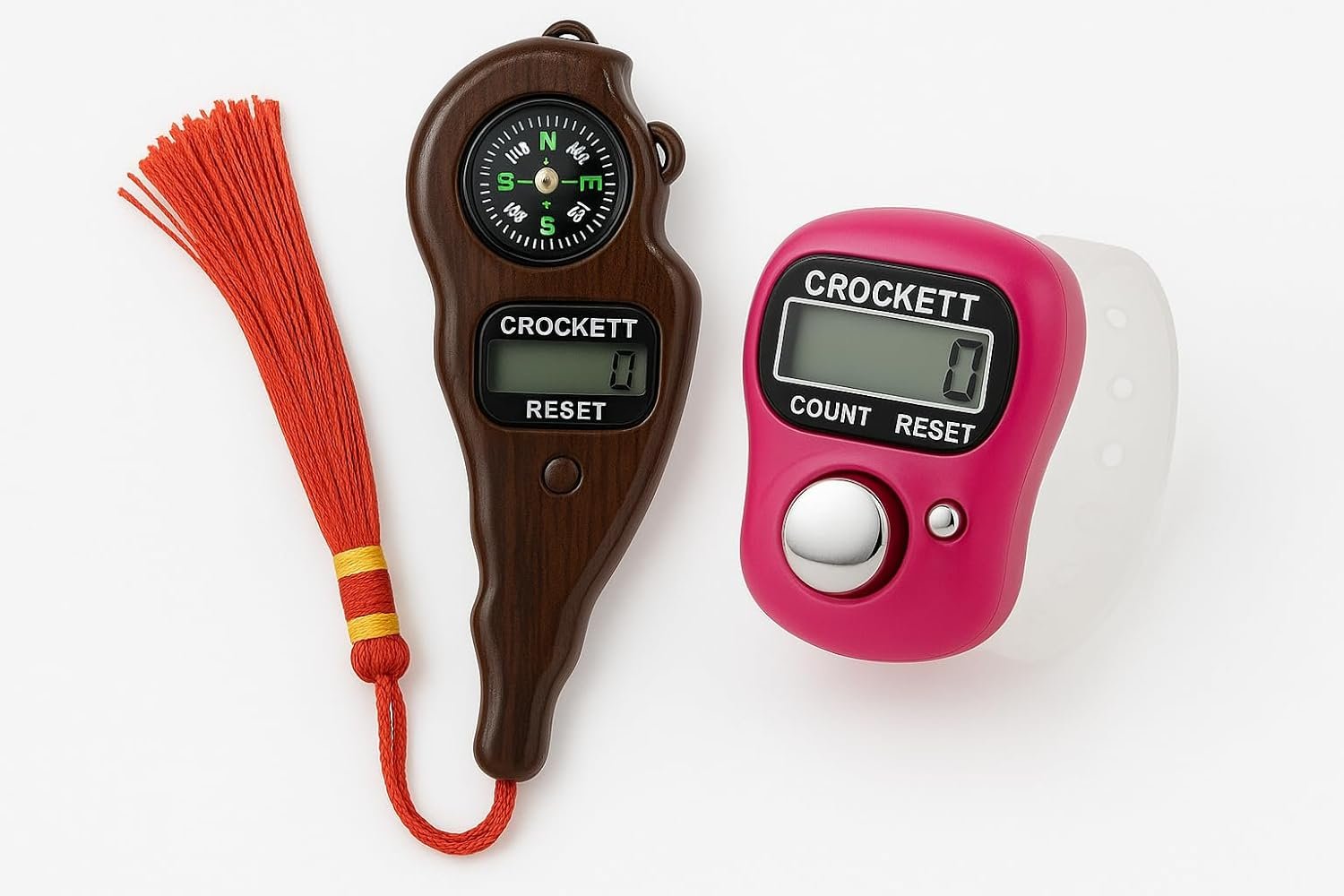 Crockett (Combo Set) Digital Jaap Counter Machine | Finger Tally Counter | Mala Jaap & Tasbeeh Misbaha Counter for Mantra Jap, Meditation & Naam Jaap | Portable Jaap Counter- Multicolor