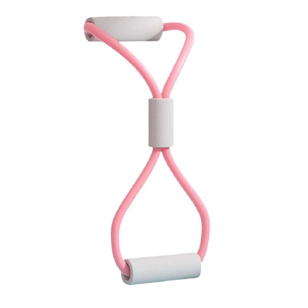 RoarCraft Figure 8 Exercise Band Chest Stretcher with Comfortable Handles – Belt Elastic Rope Back Trainer Rubber Band – Shoulder and Neck Stretching, Home Fitness Equipment(1 pcs, Random Colour)
