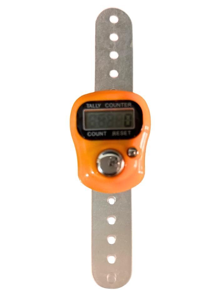 Naam Jap Finger Counting Machine – Digital Tally Counter for Japa Mala, Meditation & Prayer | Multicolour, Pack of 1 (Colour May Vary)