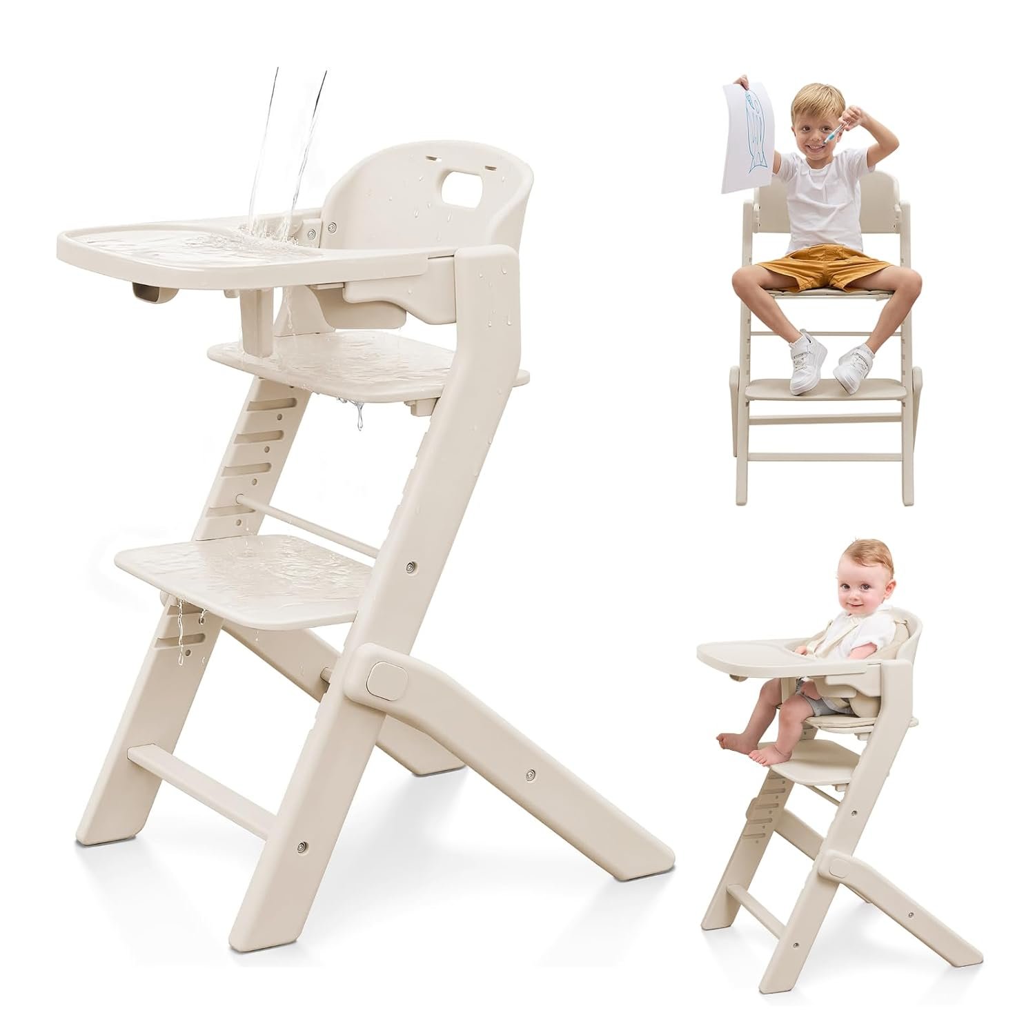 Full-Body Washable Baby High Chair, Growth with Me for 6 Months to Life Family – Adjustable and Convertible High Chair for Babies and Toddlers- Up to 220 Lb -Portable and Easy Operation