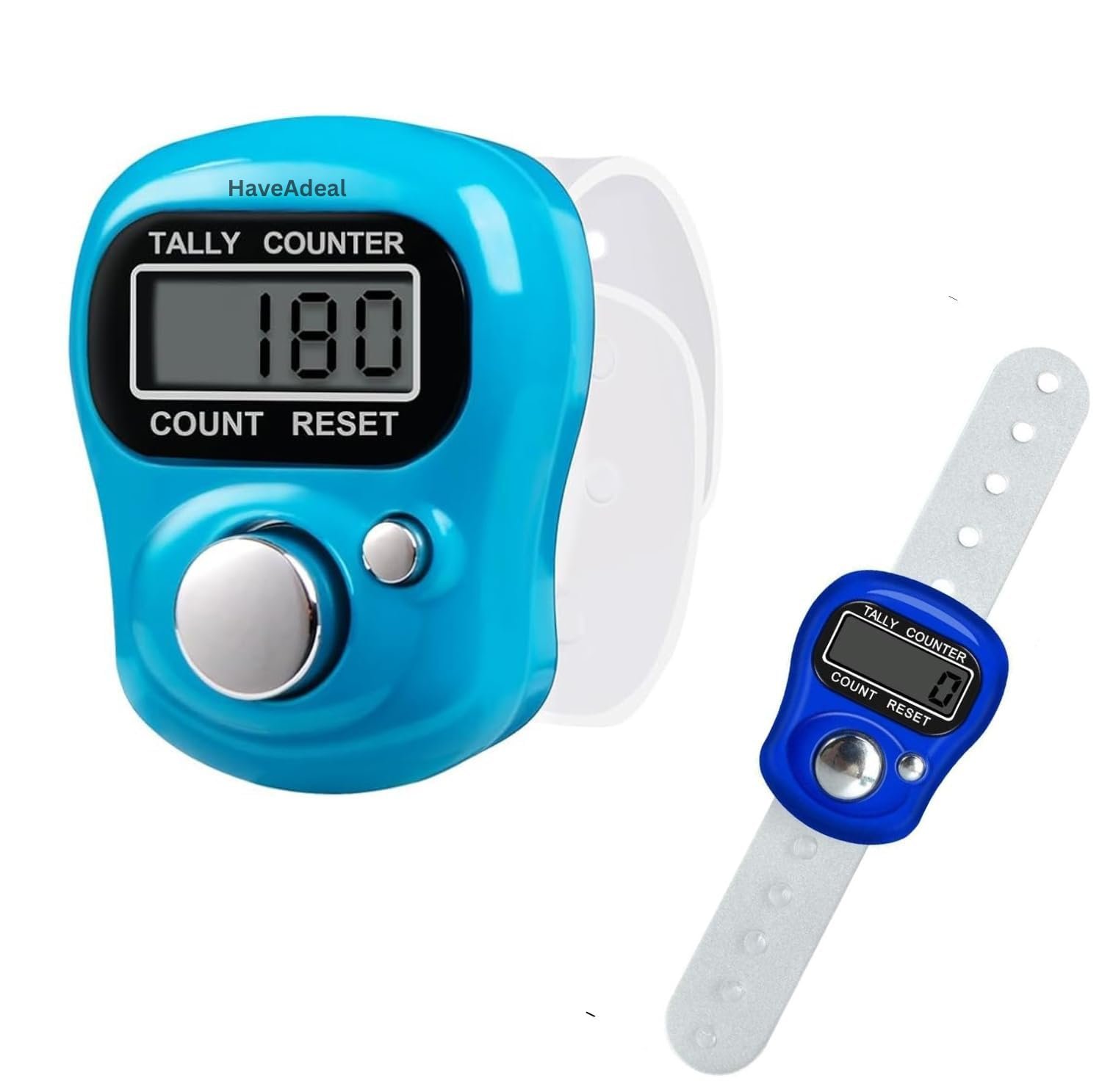 Mini Hand Tally Counter Finger Ring Digital Electronic Head Count,Japa Counter Counting Machine for Mantra Jap and Cricket Umpire and Various Counting Purpose Small (Color May Vary)