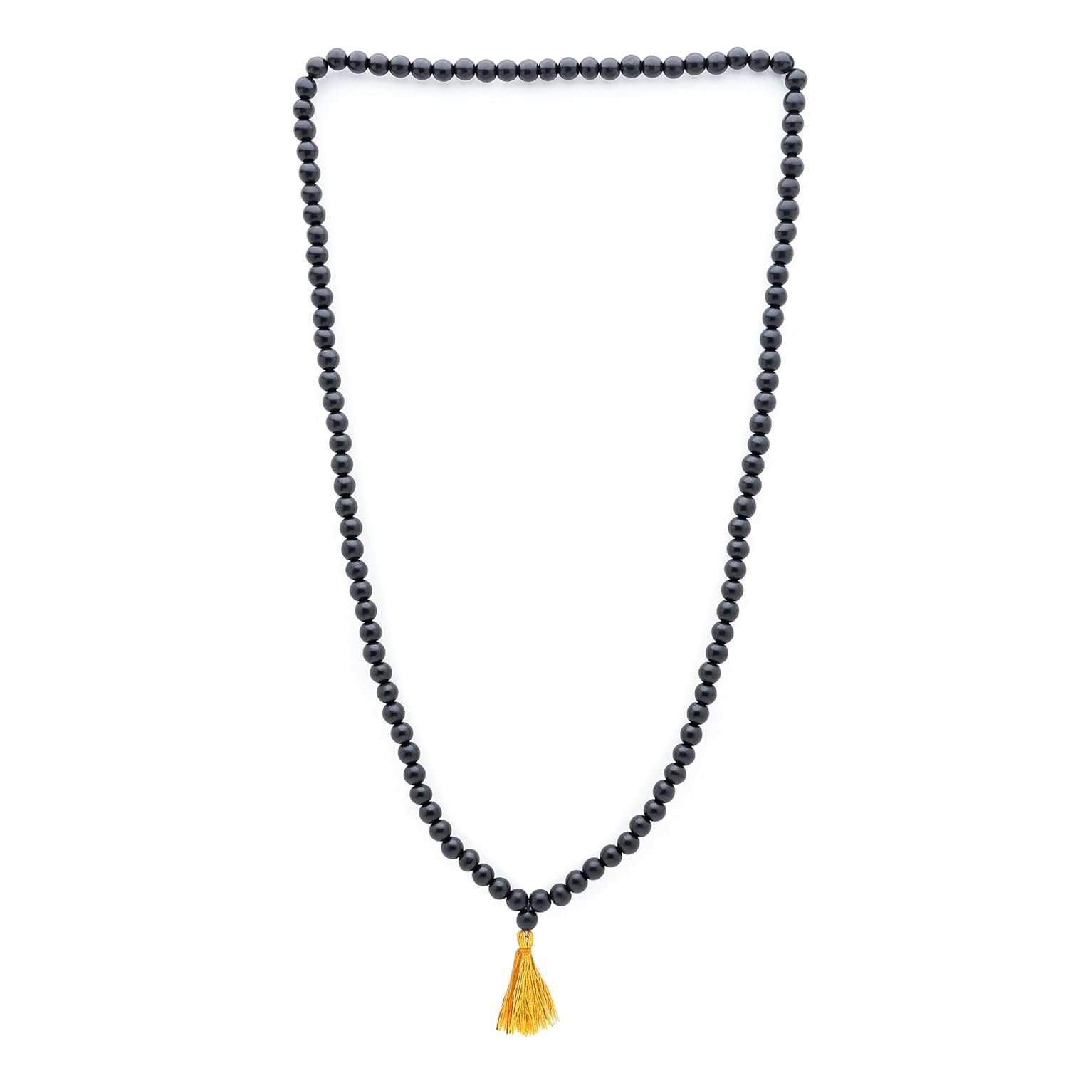 Original Karungali Malai Jaap Mala 108 Beads | Premium Ebony Wood Natural Black Beads, Meditation, Prayer, Healing | Standard Size | For Men & Women