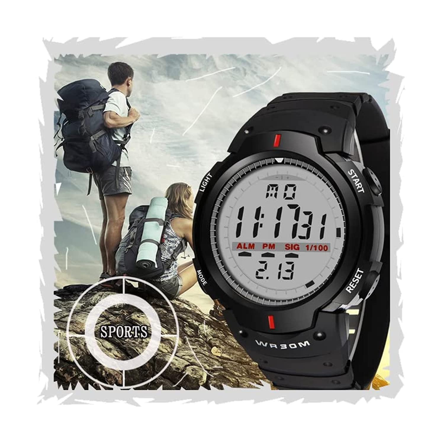 Acnos® Premium Brand – A Taymex Digital Watch Shockproof Multi-Functional Automatic Black Strap Waterproof Digital Sports Watch for Men’s Kids Watch for Boys – for Men Pack of 1