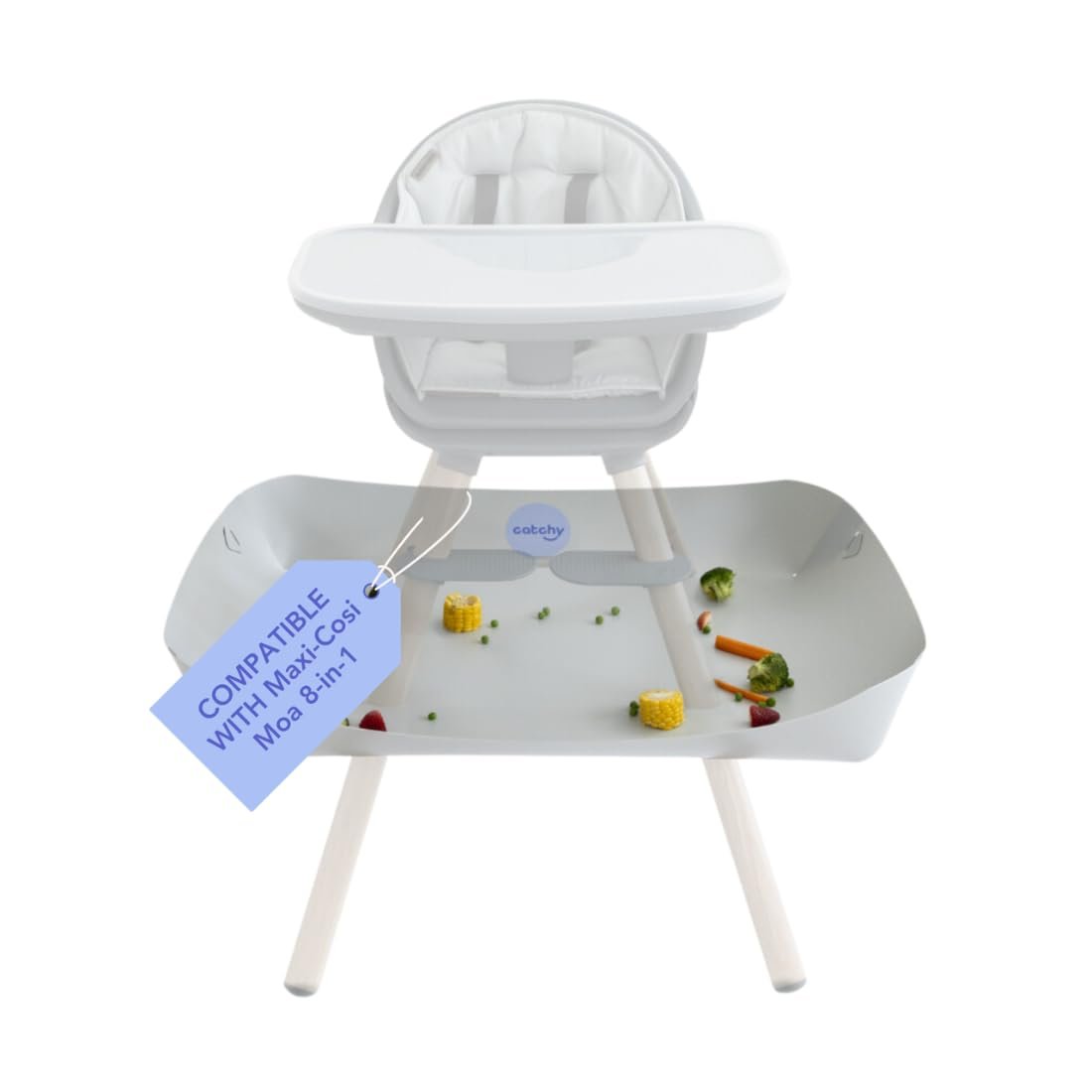 CATCHY – Food Catcher – Compatible with Maxi-COSI Moa 8-in-1 High Chair + 11 Other High Chairs – Highchair Sold Separately – Baby & Toddler Food & Mess Catcher – Under High Chair Accessory