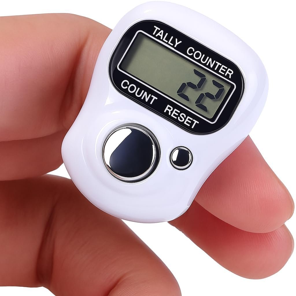 Multi use Finger Counter for Chanting Mantra Tally Counter Finger Ring Digital Head Electronic Tally Counter Jap Counting Machine Multicolor (Style A, Pack of 3)