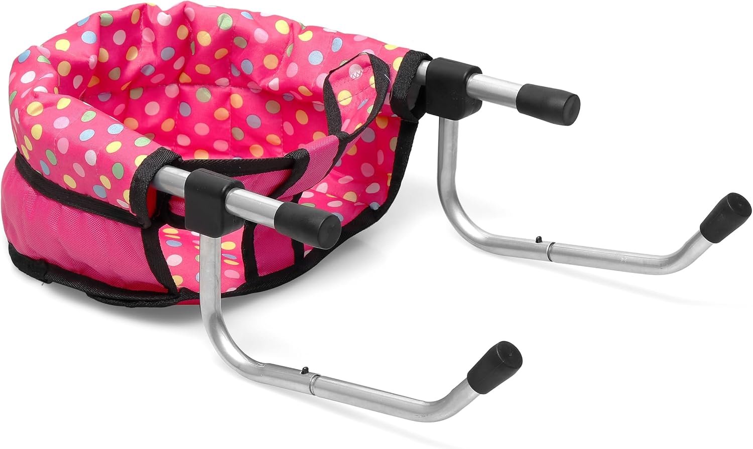 fash n kolor Baby Doll High Chair, Fits up to 20 inch Baby Dolls Pink Design Print Toddler Furniture Toy High Chair for Dolls (Doll Not Included)