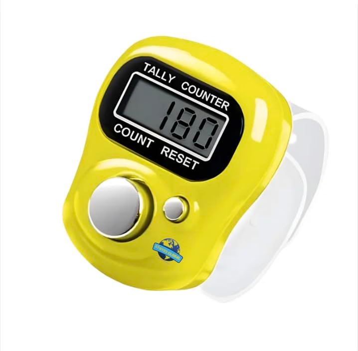 Hare Krishna | Krishna Krishna Hare Hare | 01 Pcs. | Multicolor – Color May Vary | Electronic Chanting Count Machine for Mantra Jap | Mini Digital Tally Counter Finger Ring | Naam Jap