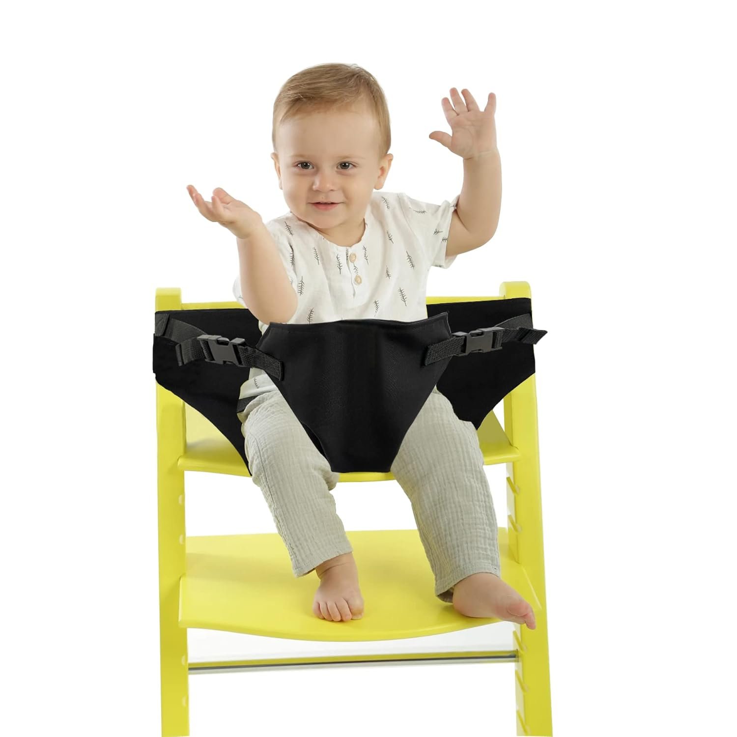 Baby Harness Seat for High Chair, Portable Feeding Seat Belt with Strap Toddler Safety Seat Belt Foldable Baby Booster Harness Belt for Restaurant Shopping Cart Travel