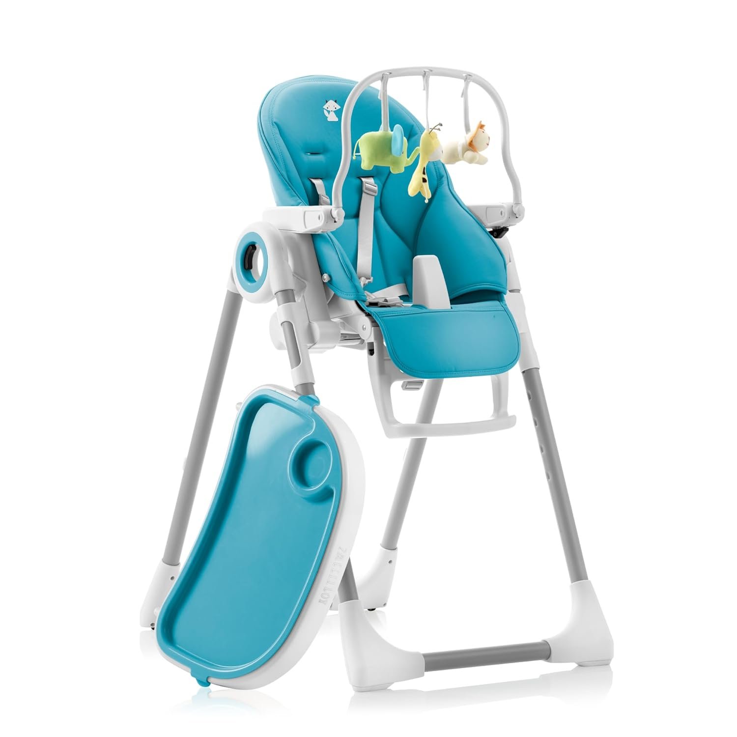 Baby High Chair Adjustable to 7 Different Heights – Foldable High Chairs for Babies and Toddlers – Silla para Comer de Bebe – Blue