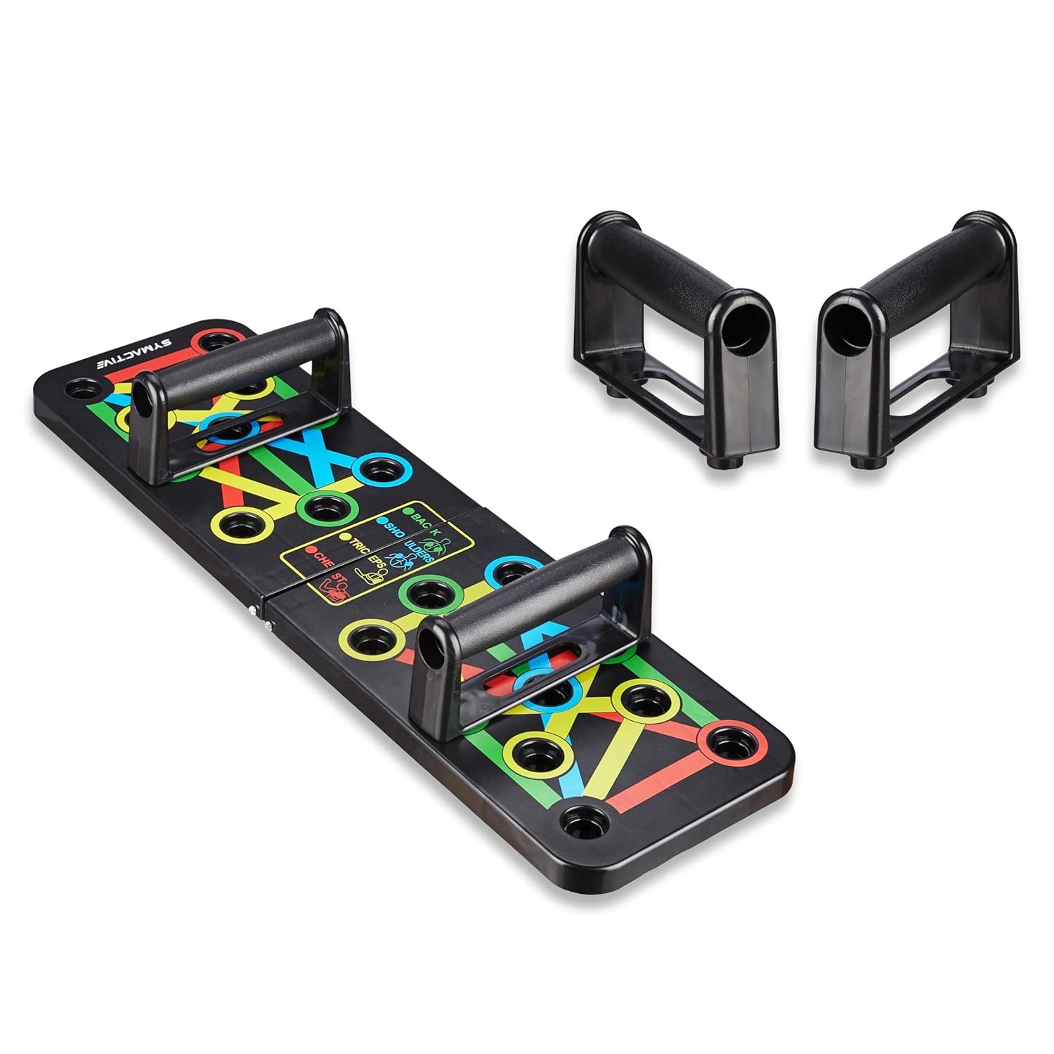 Amazon Brand – Symactive Push-Up Board | for Men & Women | Home Gym Fitness Equipment | for Strength Training | Durable, Compact & Sturdy