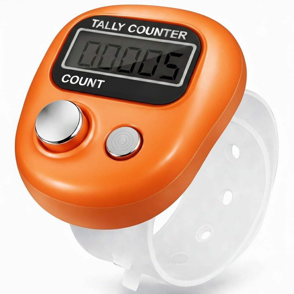 Multiuse Finger Counter – Portable Digital Hand Jaap Counter, Chanting & Mantra Jap Counting Machine, Mini Mala Electronic Tally Counter Ring – Pack of 1