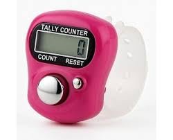 Jap Naam Counter | Finger Ring Digital Electronic Head Count,Japa Counter Counting Machine for Mantra Jap and Cricket Umpire and Various Counting Purpose (Multi-Colours, Plastic)