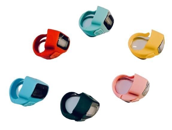 Mini Tally Finger Counter, Digital Hand Tally Counter Five Digits, Japa Mala Counter Machine Small Size, Ring Counting Machine, Mantra Jap Finger Digital Counting Machine (6 Pcs)