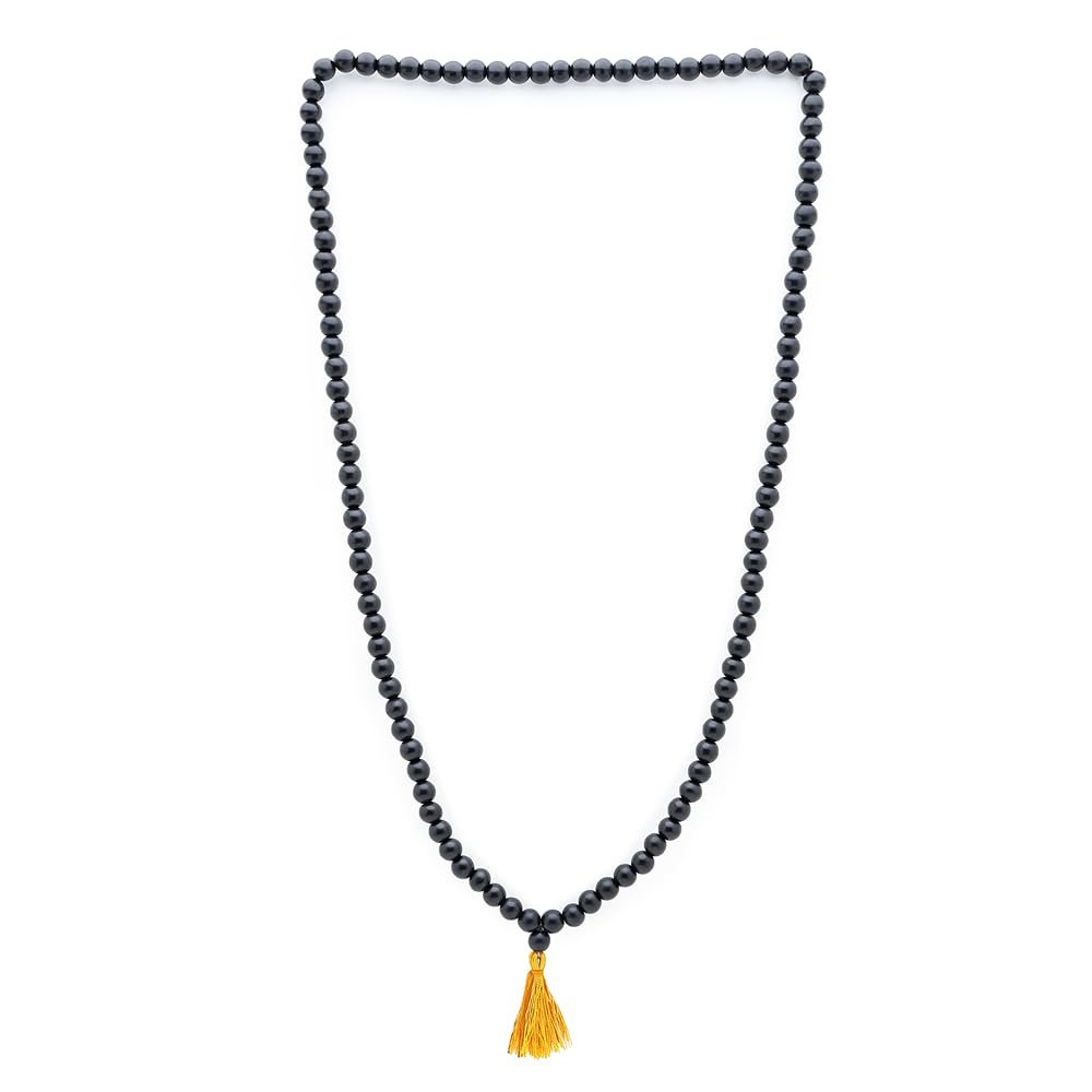 Authentic Karungali Mala Original 108 Beads – Natural Black Ebony Wood Jaap Mala for Meditation, Yoga & Prayer – Pure Karungali Wood Rosary for Success, Protection 8mm