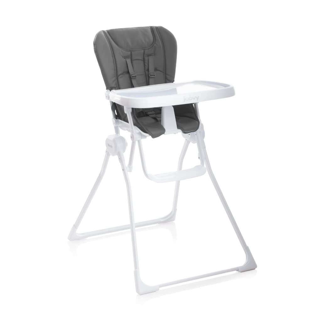 Joovy Nook High Chair Featuring Four-Position Adjustable Swing Open Tray, and Removable, Dishwasher-Safe Tray Insert for Easy Cleaning – Folds Down Flat for Easy Storage (Charcoal)