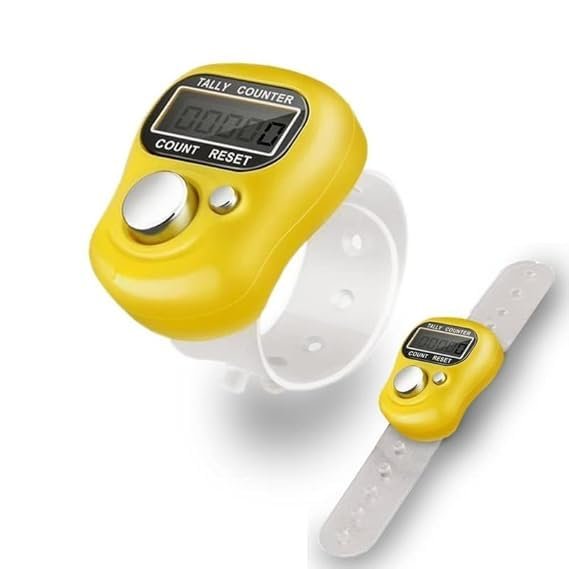 Flysmart Mini Hand Finger Ring Tally Counter | Digital Counting Machine for Chanting, Meditation, Naam Jap, Cricket Umpire & Various Counting Uses | Easy Reset | Pack of 1