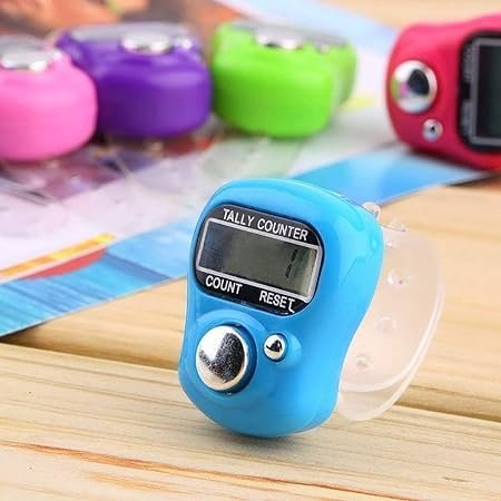 Purple Dust Multiuse Finger Jaap Counter Portable Hand Finger Counting Machine Digital Head Electronic Tally Counter (Normal)