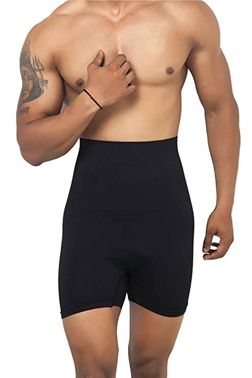 KROYWEN Men Body Shaper Belly Girdle Boxer Stomach Fitness for Exercise & Workout Briefs