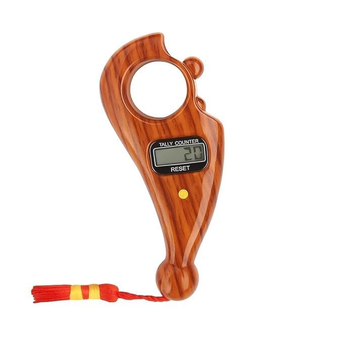 Digital Finger Counter for Pooja Meditation Prayer – Portable Japa Mala Counting Device, Tally Counter with LCD Display for Chanting, Mindfulness, and Spiritual Practice (Multicolor)