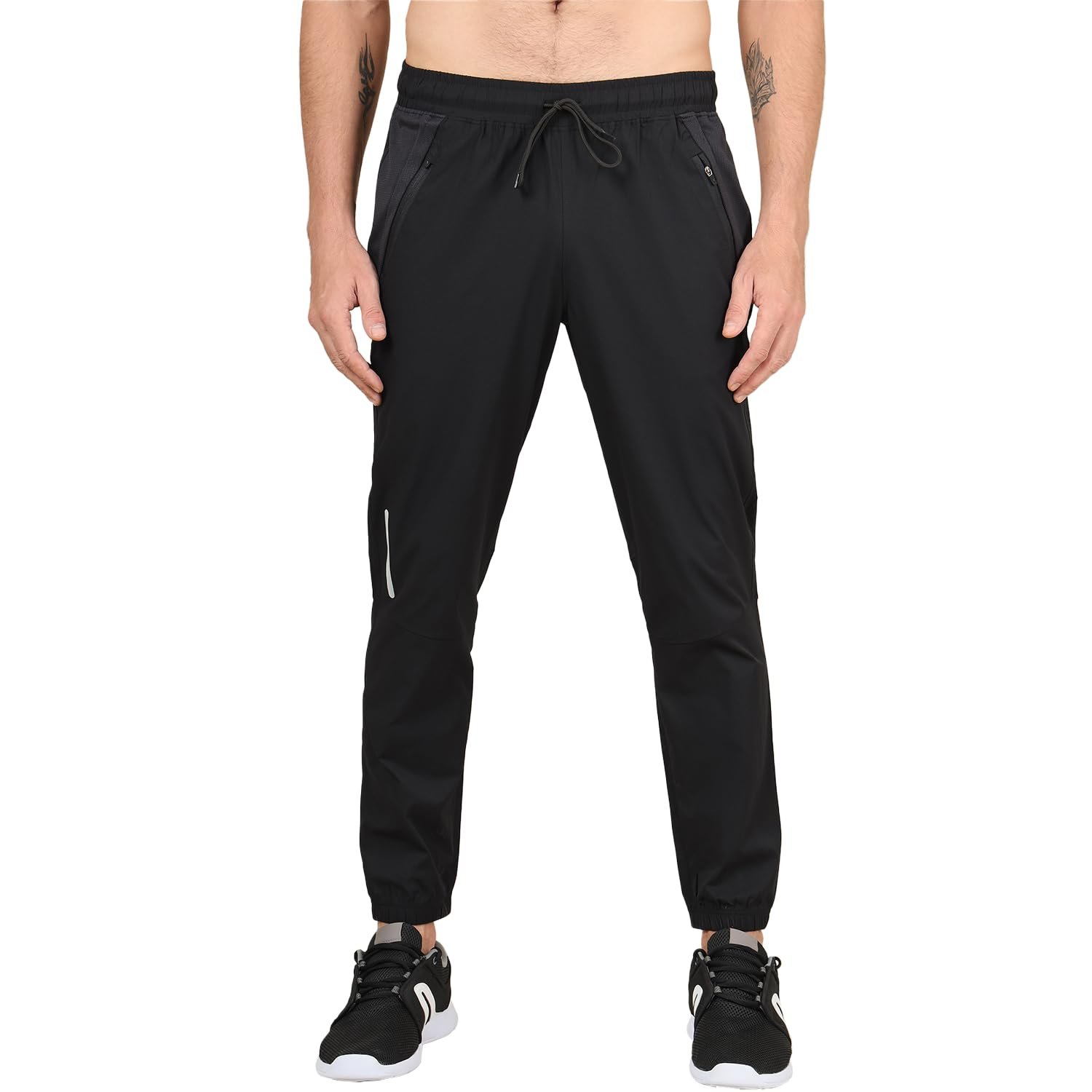 TECHNOSPORT Mens Woven Regular Fit Activewear Joggers for Running, Gym, Sports and Regular Use Stretchable, Colorblock and Antimicrobial