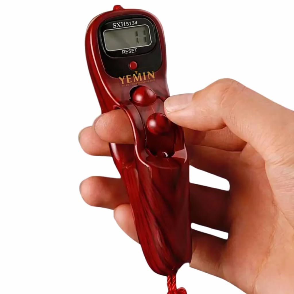 YEMIN Mantra Jaap Digital Counting Machine Unique Design Prayer God Name Hand Finger Manual 5-Digit Tally Counter Device Tasbeeh Misbaha Counter Multicolor [ New Digital Finger Counter ]