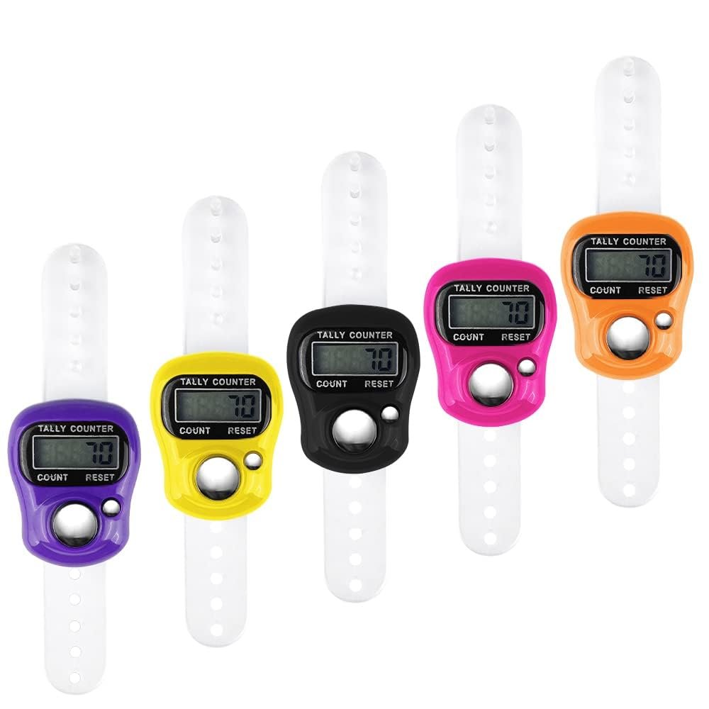 Mini Hand Tally Counter Finger Ring Digital Electronic Head Count,Japa Counter Counting Machine for Mantra Jap and Cricket Umpire and Various Counting Purpose Small (Color May Vary) (5)