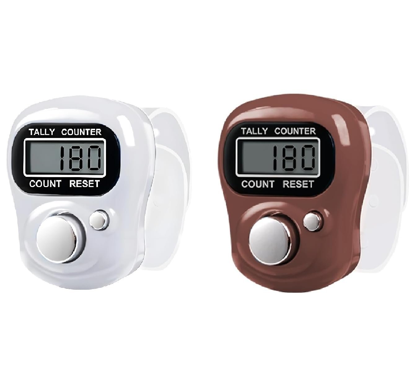 Counter for Chanting Mantra, Naam Jap Counting Machine, Tasbih Counter, Counting Machine for Finger, Set of 2 – Random Color