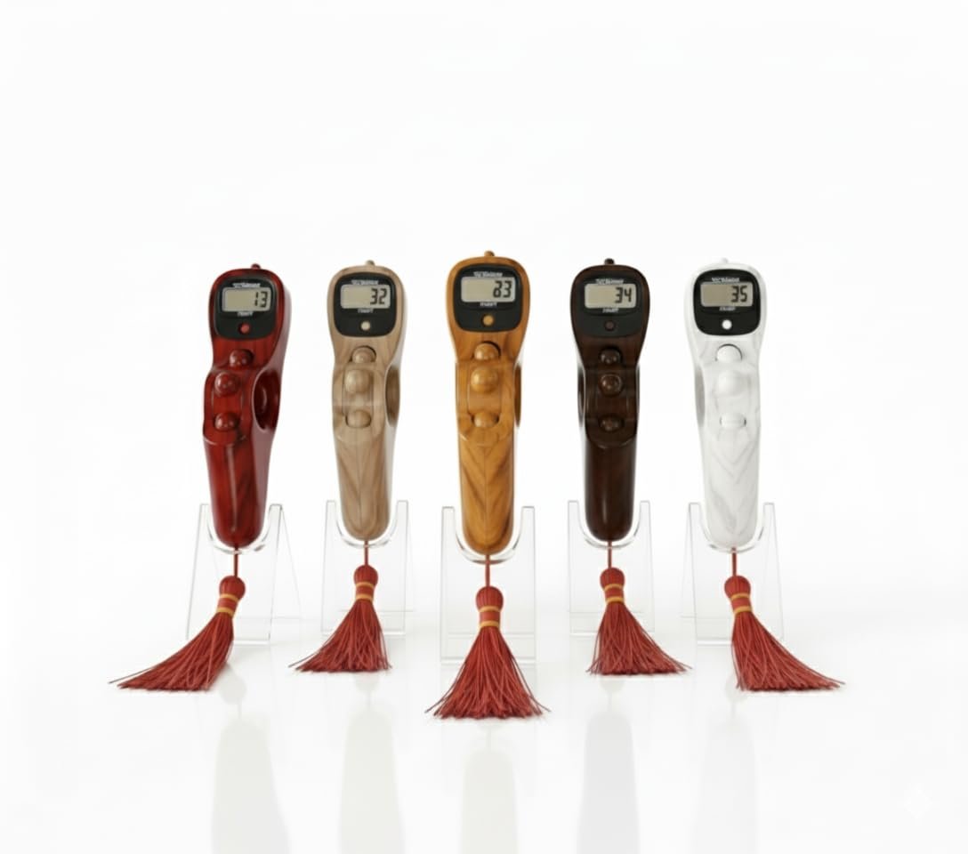 Counter mala jaap | japa Counter | Tally Counter | Finger Counter | jaap Counter Machine | Digital Counter | Counter for Chanting Mantra – Easy to Use jap Counter Wooden (Multicolor Pack of 1)