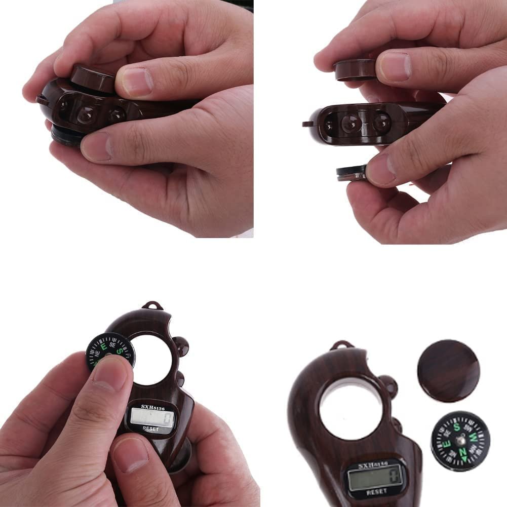 Digital Finger Counter for Pooja Meditation Japa puja Mantra Mala Portable Finger Rotating Hand Tally Number Counter with Compass Tasbih slamic Misbaha,Prayer Beads (Multicolor)
