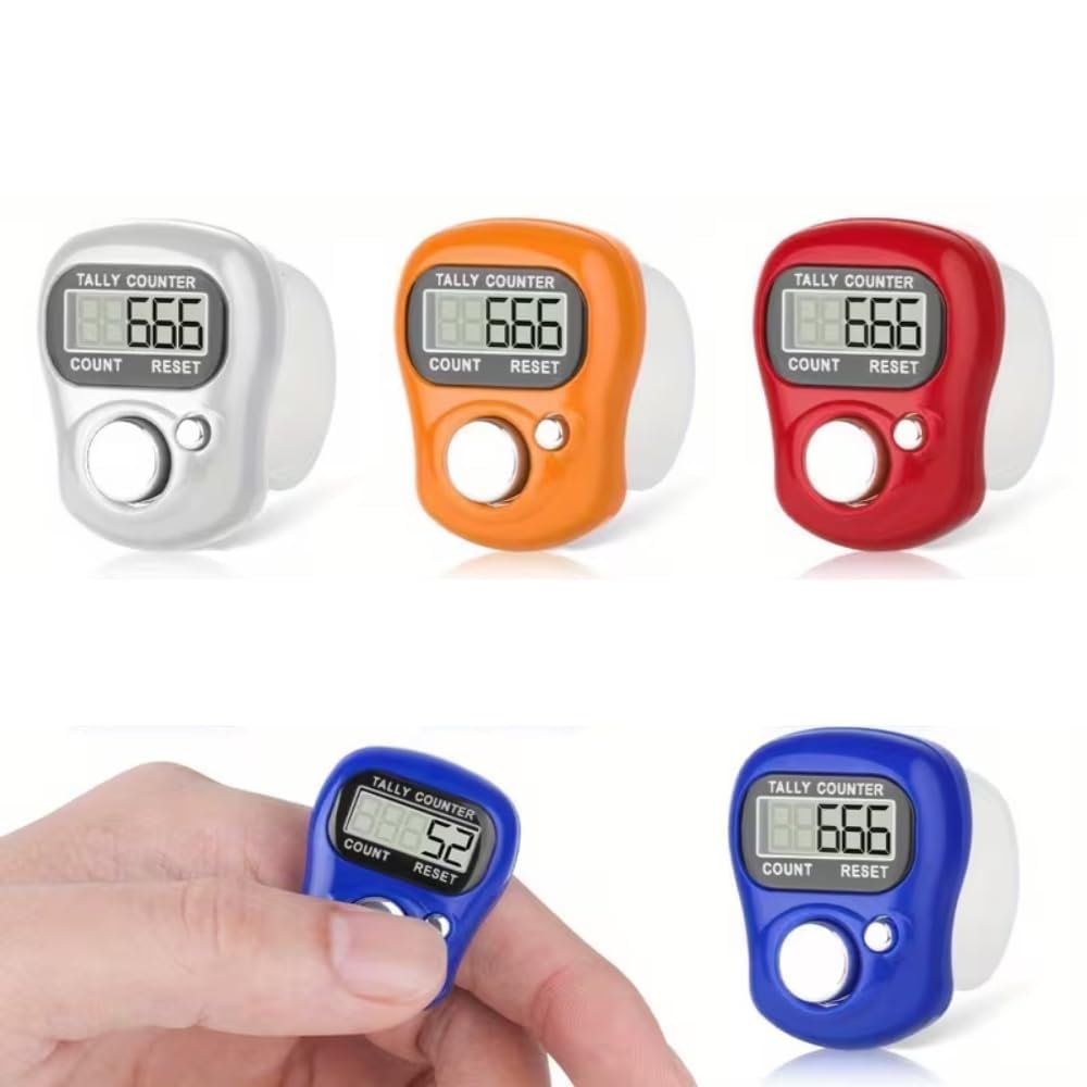 OM Mala Jaap Counter Finger Ring Digital Electronic Head Count,Japa Counter Counting Machine for Mantra Jap and Cricket Umpire and Various Counting Purpose Small-(Pack of-2)
