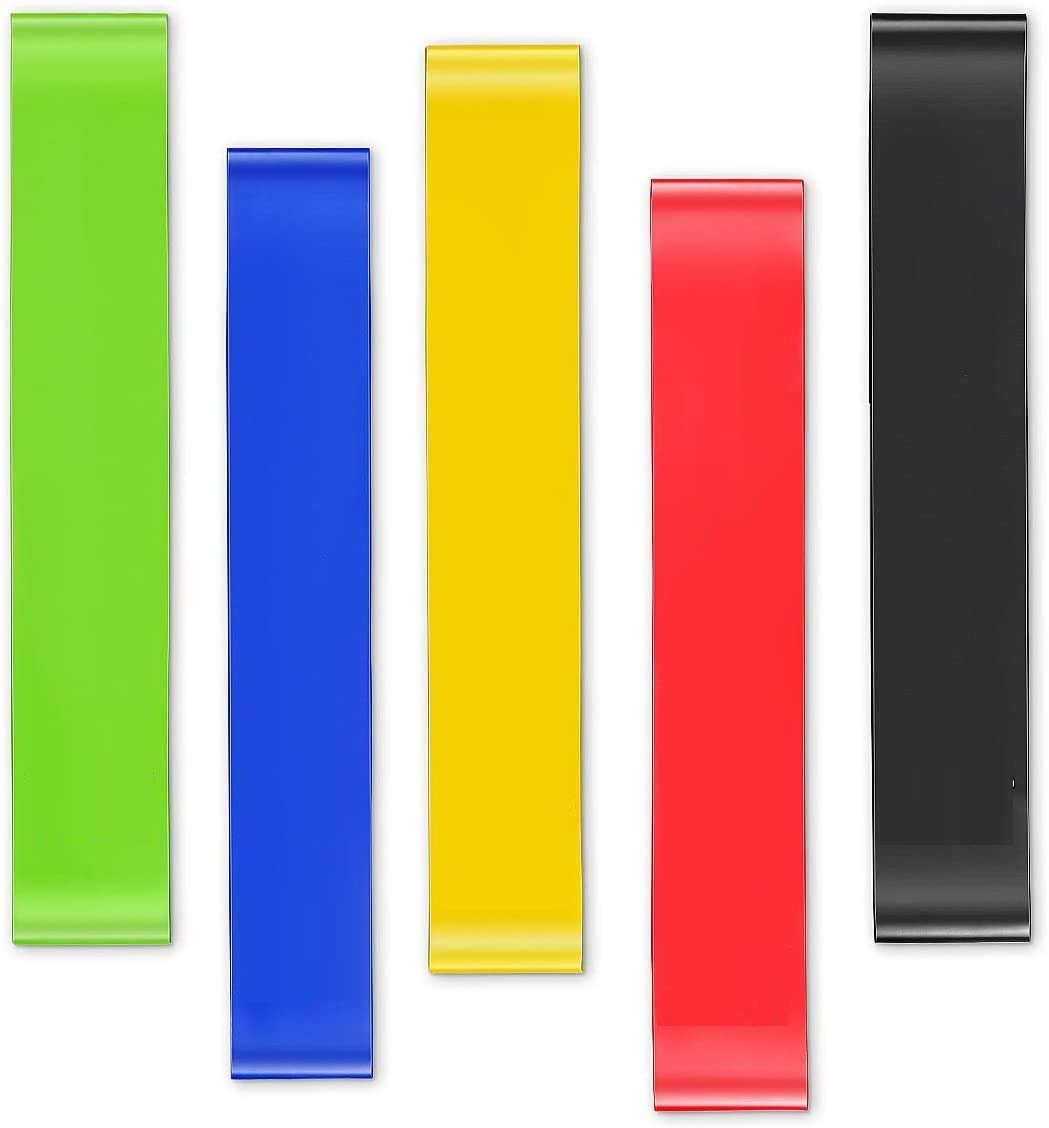 GOCART WITH G LOGO Stretch Loops (Thera Band Set) for Unisex for Fitness Workout, Gymming, Stretching, Glutes, Strength Training, Yoga Mans & Woman Set of 5 Different Loops