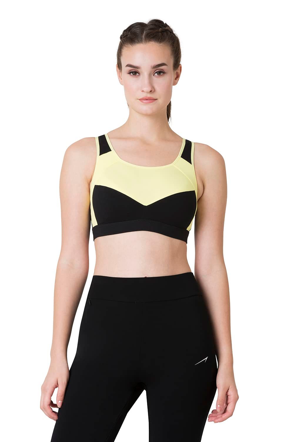 Van Heusen Women’s Cotton Sports Bra | Racerback | Medium Impact | Anti‑Bacterial Tech | Keeps you dry and Fresh | Sweat Absorbent | Ideal for Workout & Gym | Lightly padded | Slip -on Bra| Style 44004