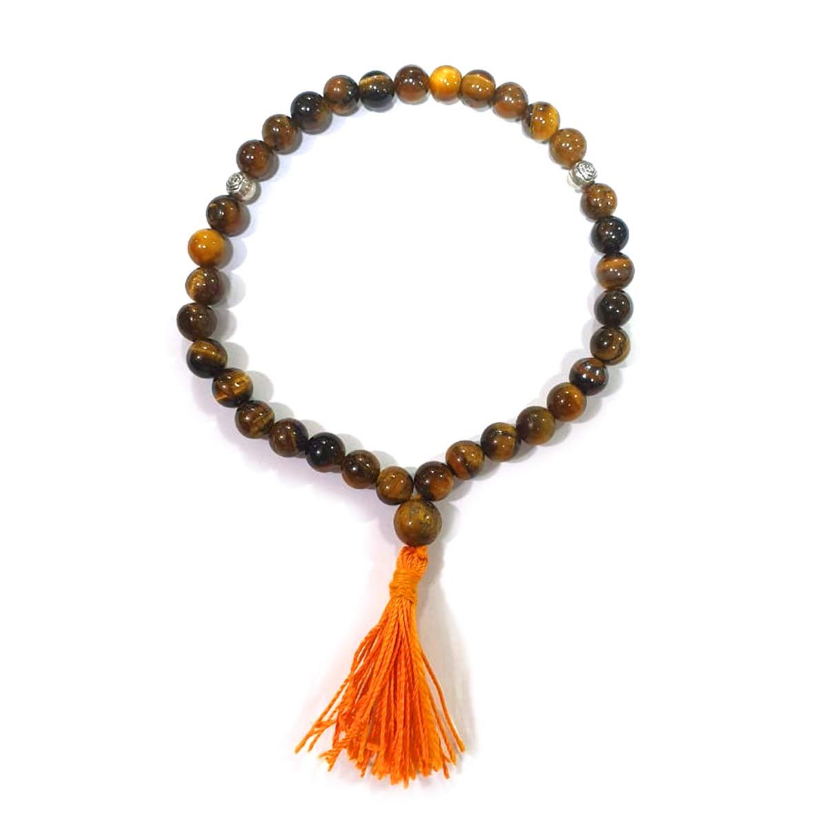 Reiki Crystal Products Natural Crystal Stone Tiger Eye Tasbeeh for Muslim Prayer 33 Beads (Color : Golden & Brown)