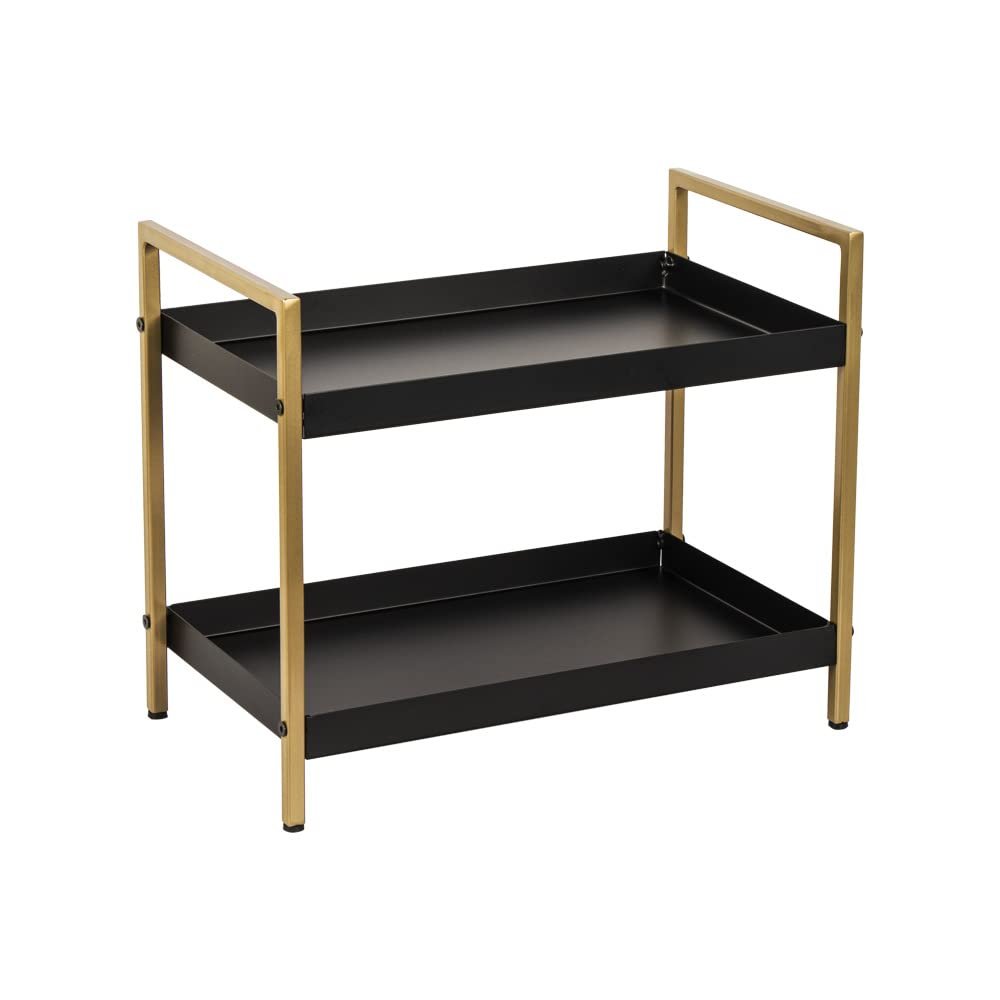 DECOWORLD || 2 Tier Multipurpose Countertop Organizer Rack || Multishelf Storage Stand for Kitchen, Bathroom or Dressing Table|| Spice Rack,Cosmetics Organizer or Bathroom Organizer