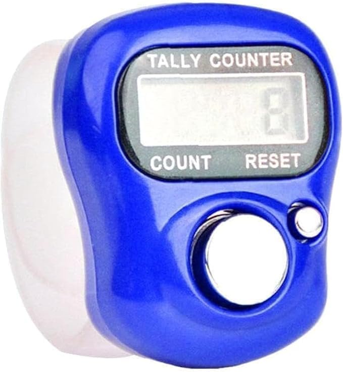Manual Hand Finger Counting Machine | Digital Head Electronic Tally Counter with Finger Ring | Ideal for Cricket Umpire, Jap Mala Counting & Multiple Counting Purposes | Pack of 1