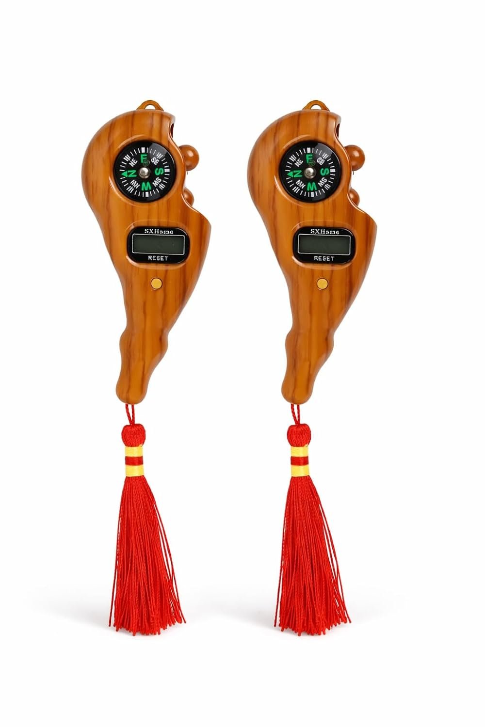 Glowear Digital Mantra Jaap Counting Machine – Naam Jap Counter & Mala Counter Device – Wood Effect Design (Pack of 2), Multicolor