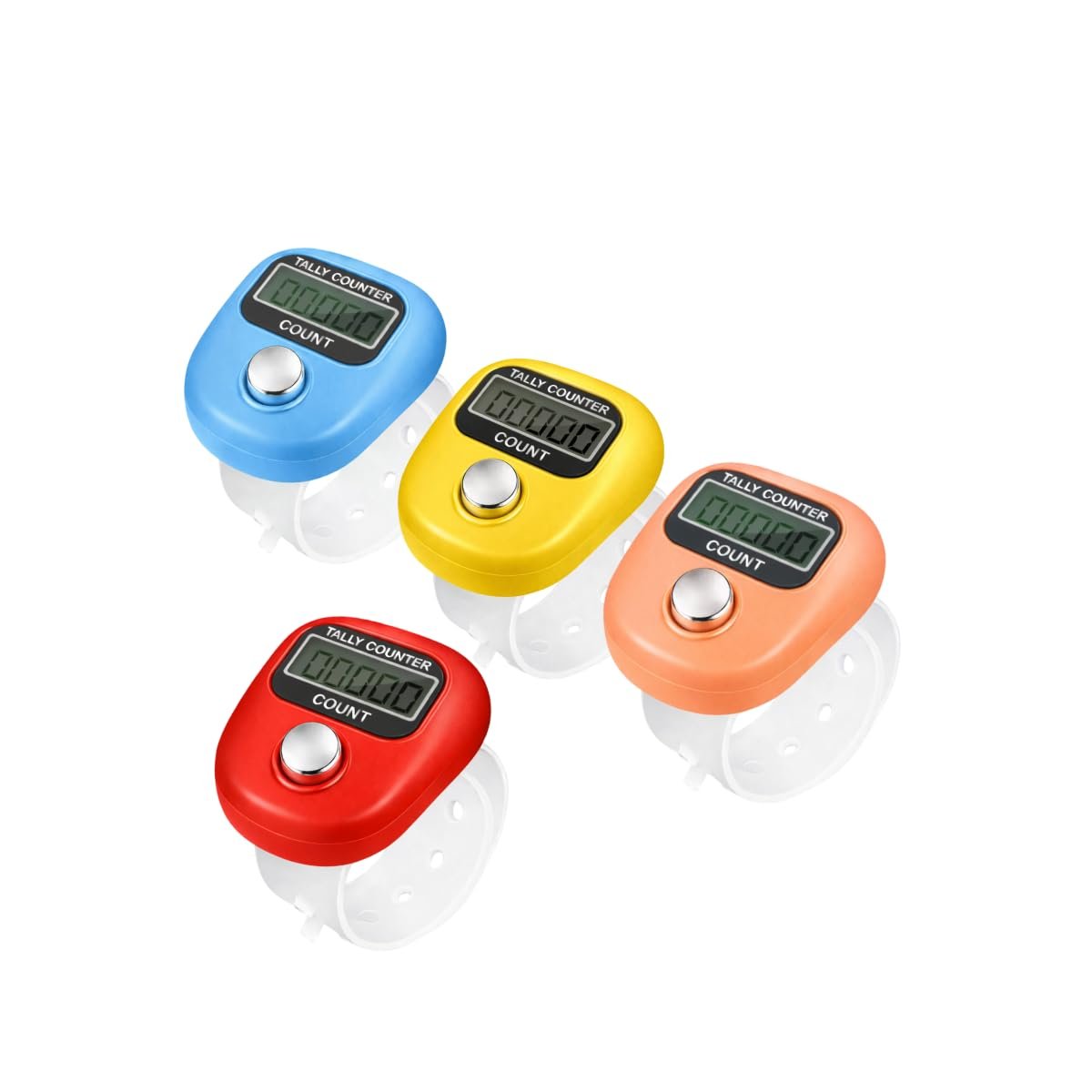 Digital Finger Counter for Chanting Jap and Multi use Finger Counter Different Use- for naam jaap -Mantra Jap – Multicolor (Pack of-4)