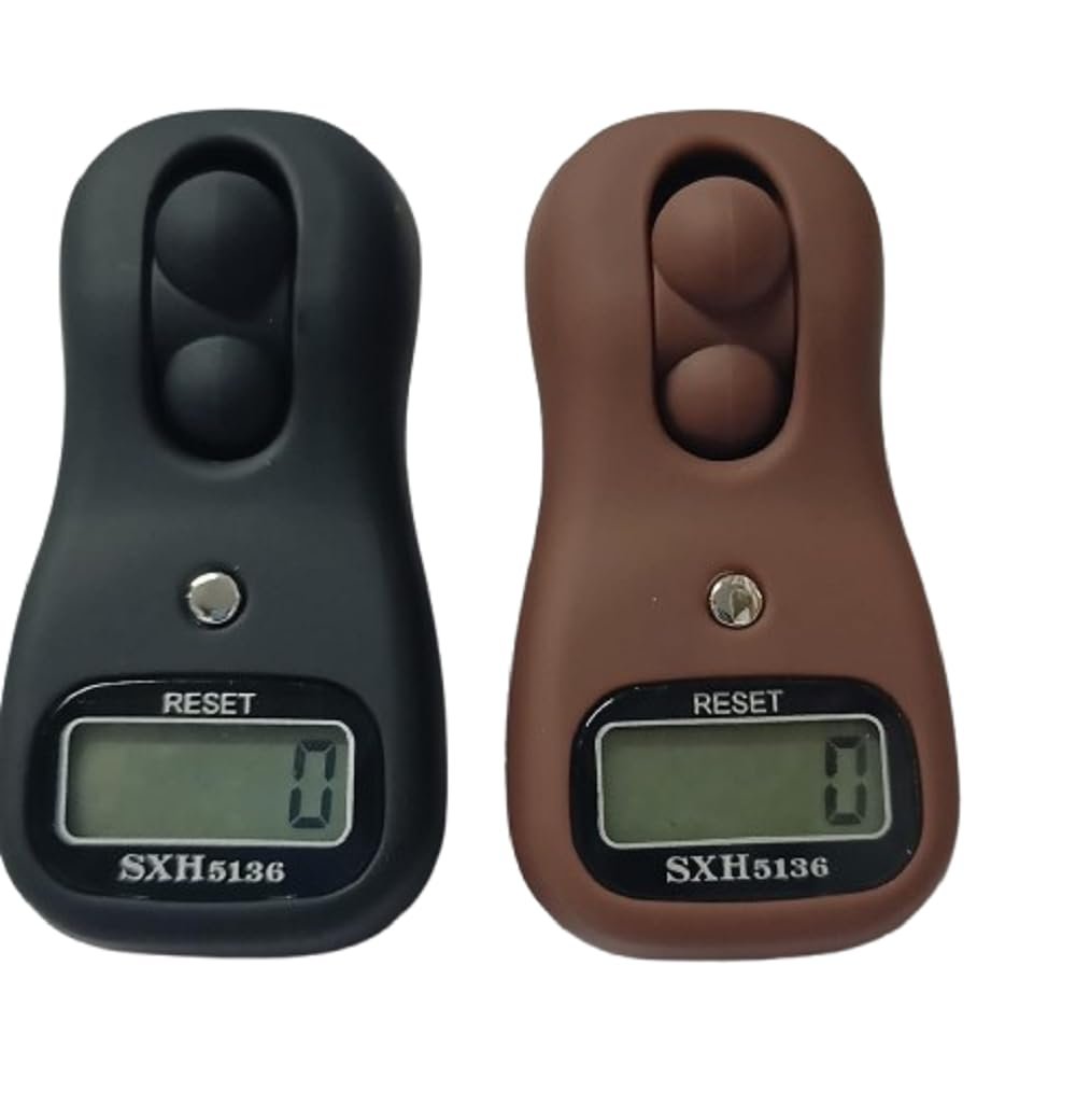 Manual Hand Finger Digital Counting Machine || Mantra Jap Count God Name || Various Use Digital Tally Counter || Hand Counting for Finger || Hand Counting (Multi-Color, Pack of 2 Pcs).