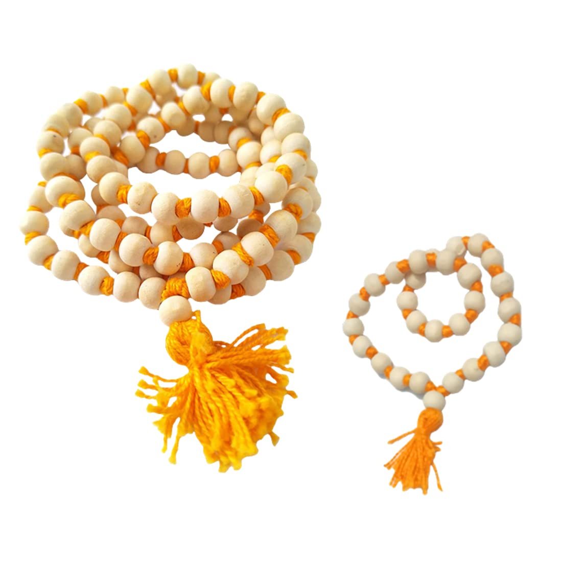 MAHESHWARAM Premium Quality Natural Tulsi Japa Mala – 108 Original Tulsi Beads for Mantra Chanting & Meditation | Free Tulsi Bracelet (27+1 Beads) | Unisex Spiritual Mala for Adults